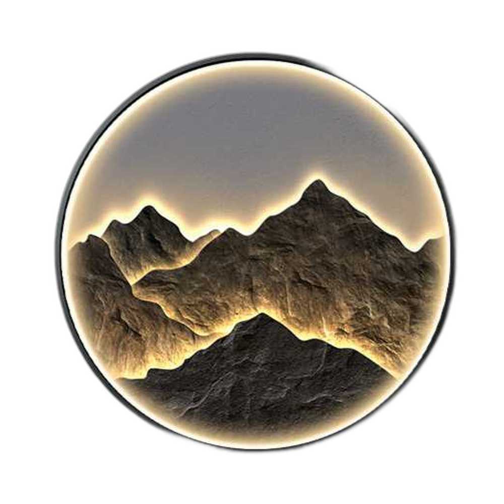동양화 액자 인테리어 LED 조명 호텔 벽걸이 일식집 50x50CM - 상품 이미지