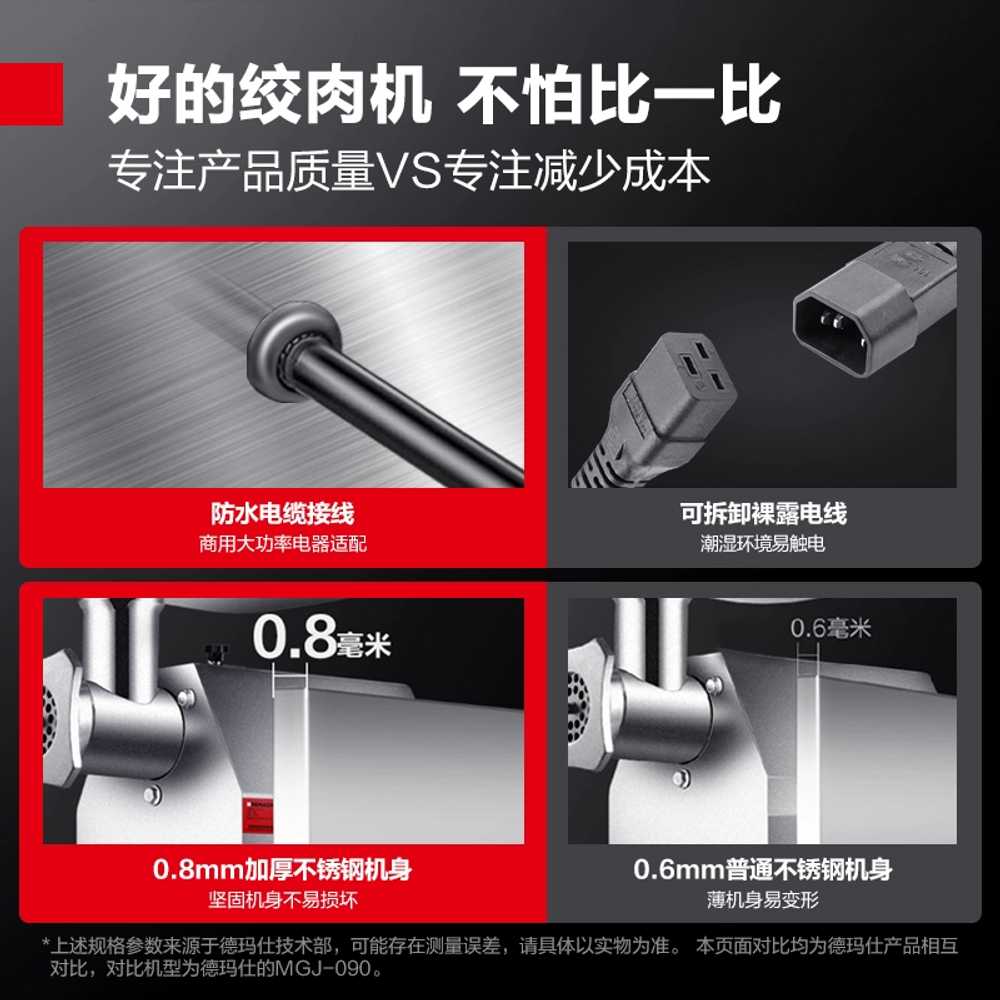 육절기 고기분쇄기 민서기 상품 연육기 후지 인절미 순대 800W-12형 강철모델 - 상세 이미지 4