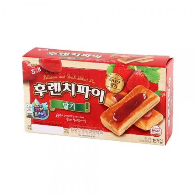 해태 후렌치파이 딸기 192g 간식 커피간식 당충전 과자 : 파인포제이