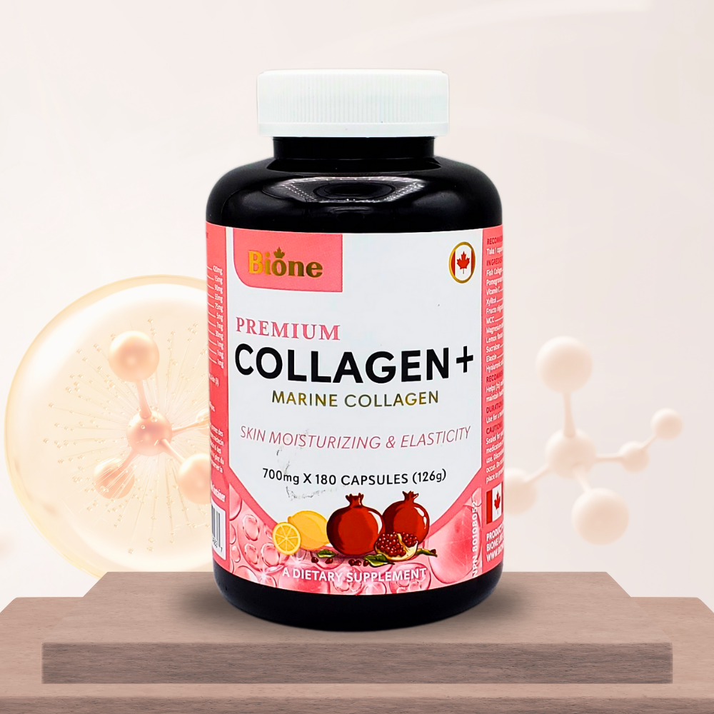 바이원 프리미엄 캐나다 저분자 어류 피쉬 마린 콜라겐 플러스 700mg 180캡슐, 1개 - 상품 이미지