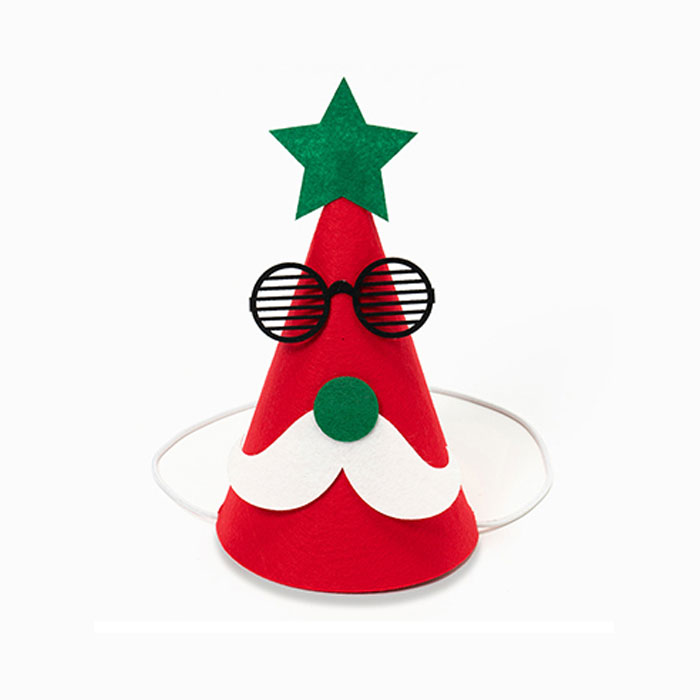 민화샵 크리스마스 펠트 꼬깔모자(완제품) 산타레드