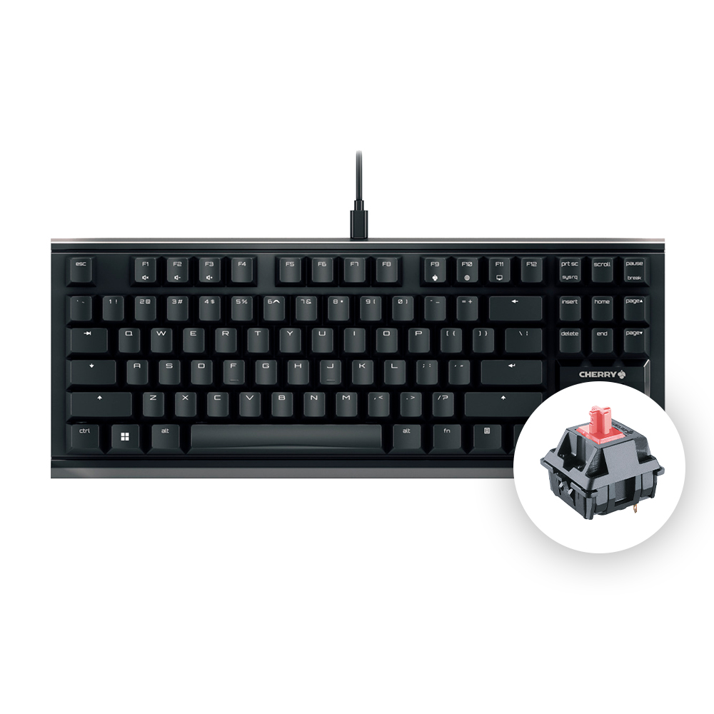 체리 키보드 MX 1.1 TKL 텐키리스 게이밍 기계식 키보드 블랙, 저소음적축 - 메인 이미지