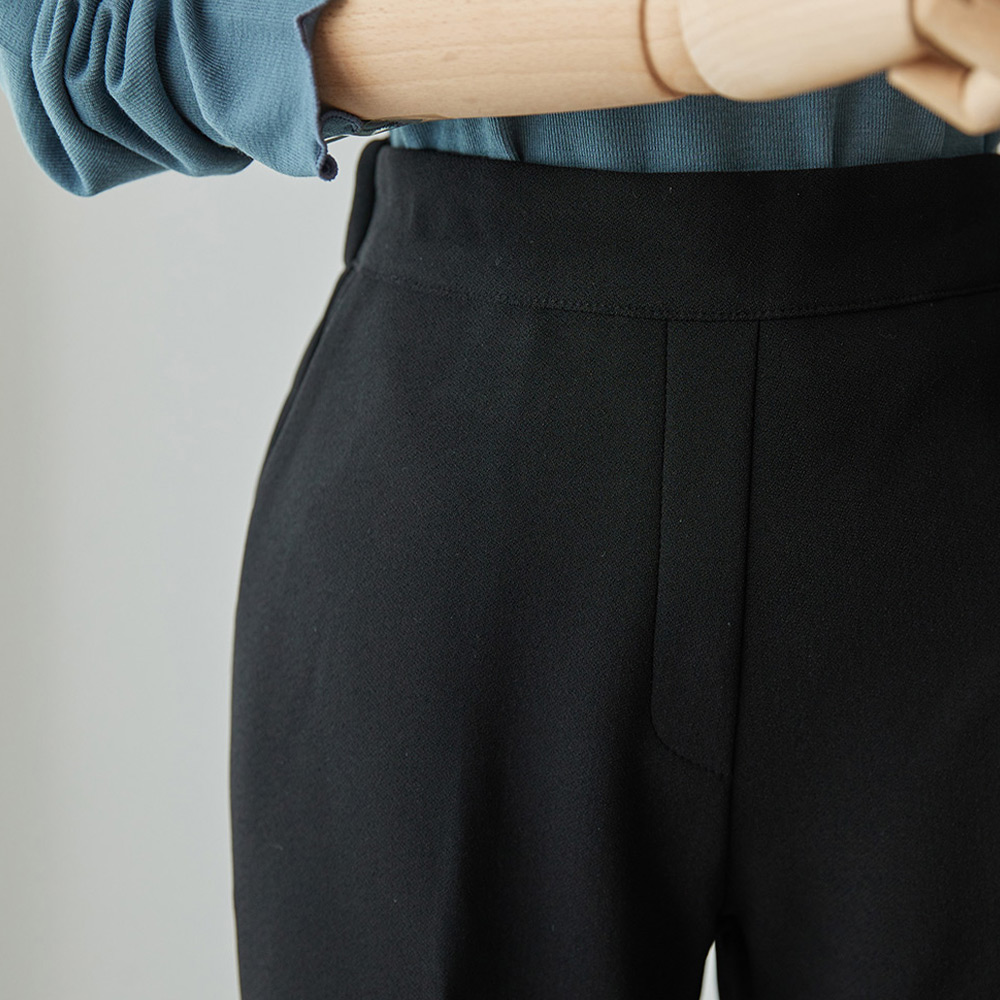 모첼 속기모 언발 트임 세미부츠컷 스판 뒷밴딩 슬랙스 - 상세 이미지 3