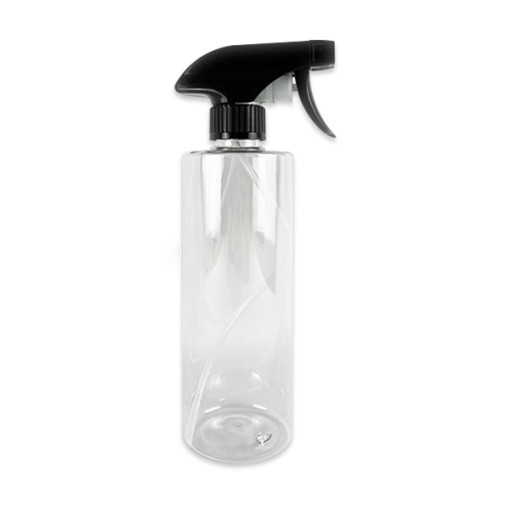 투명 소분용기500ml + 블랙 트리거 물통 / 소분용기 공병 디스펜서 펌프 스프레이 - 상품 이미지