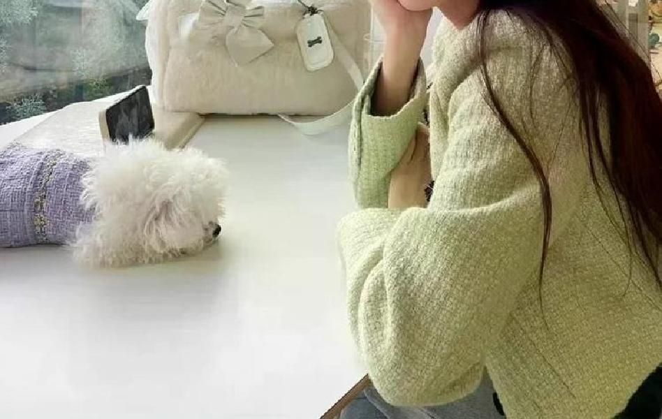 무료반품 트위드 자켓 여성 재킷 하이 엔드 우아한 사교계 크롭 탑 봄 패션 짧은 겉옷 Light Green S - 상세 이미지 2