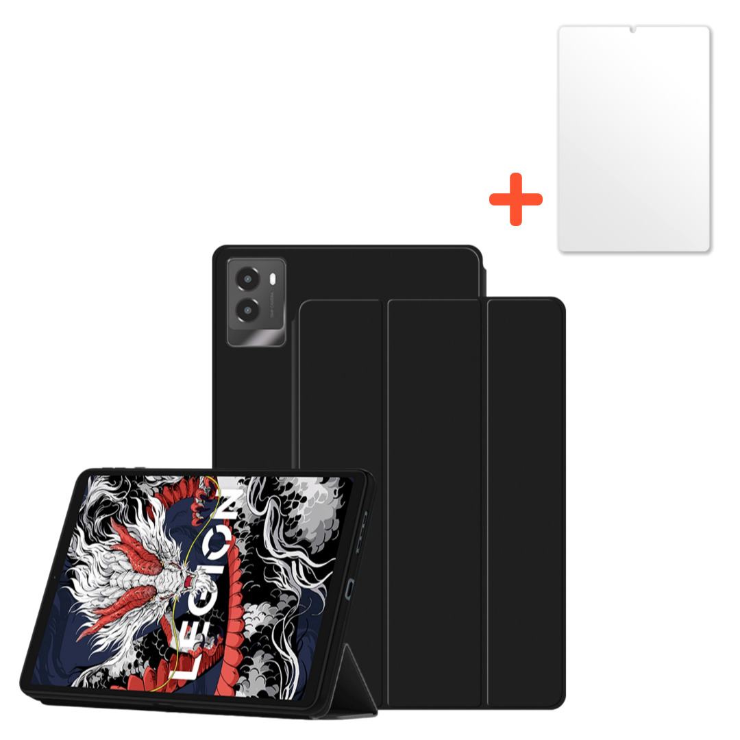 레노버 Y700 샤오신패드 샤오미 미패드 케이스 강화유리 세트 블랙, Y700 3세대