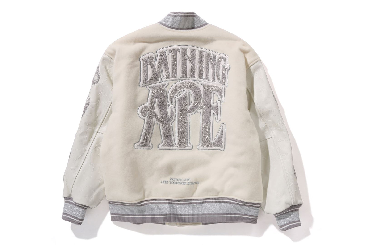 베이프 자켓 LINE CAMO MULTI LOGO WOOL VARSITY JACKET 1K80-141-301 - 상세 이미지 4