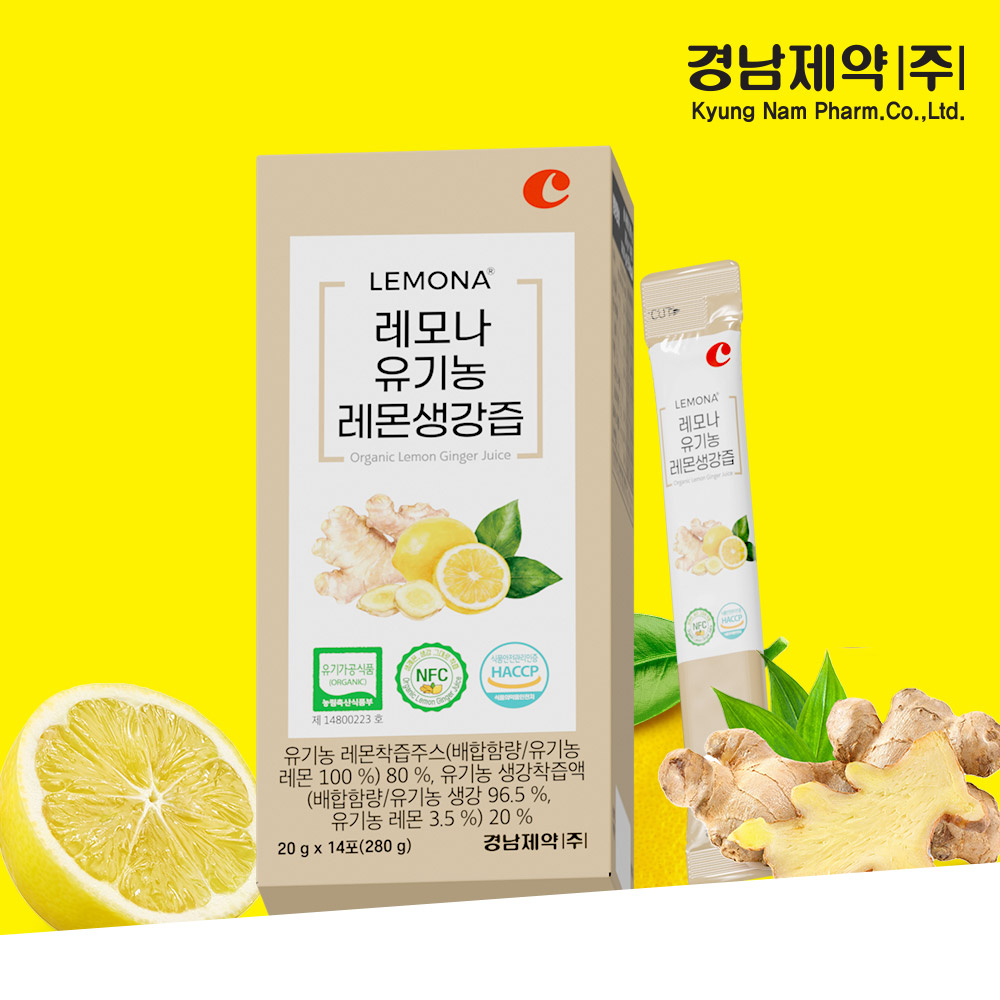 경남제약 레모나 유기농 레몬생강즙 14포, 6개 - 상세 이미지 4