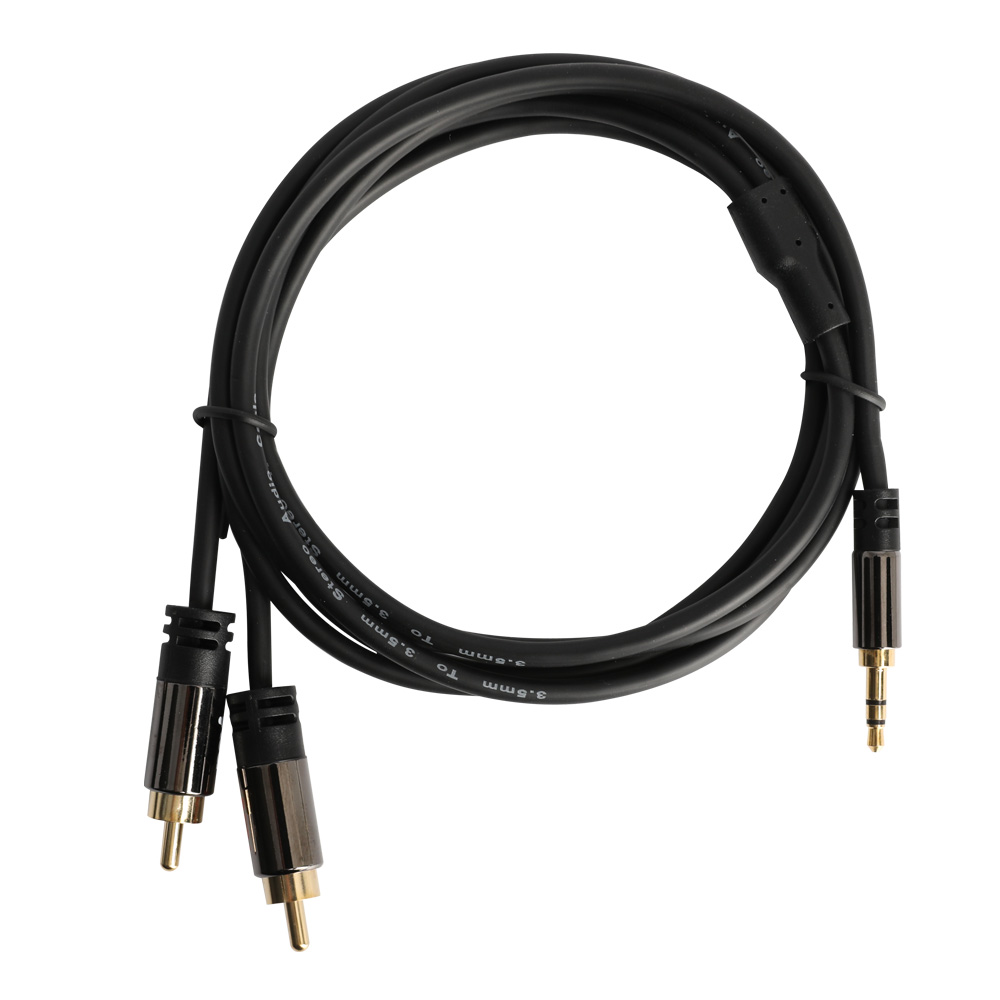 3.5mm AUX to 2RCA 케이블 스테레오 Y 스피커 앰프 연결 선 2m, 1개 - 상세 이미지 4