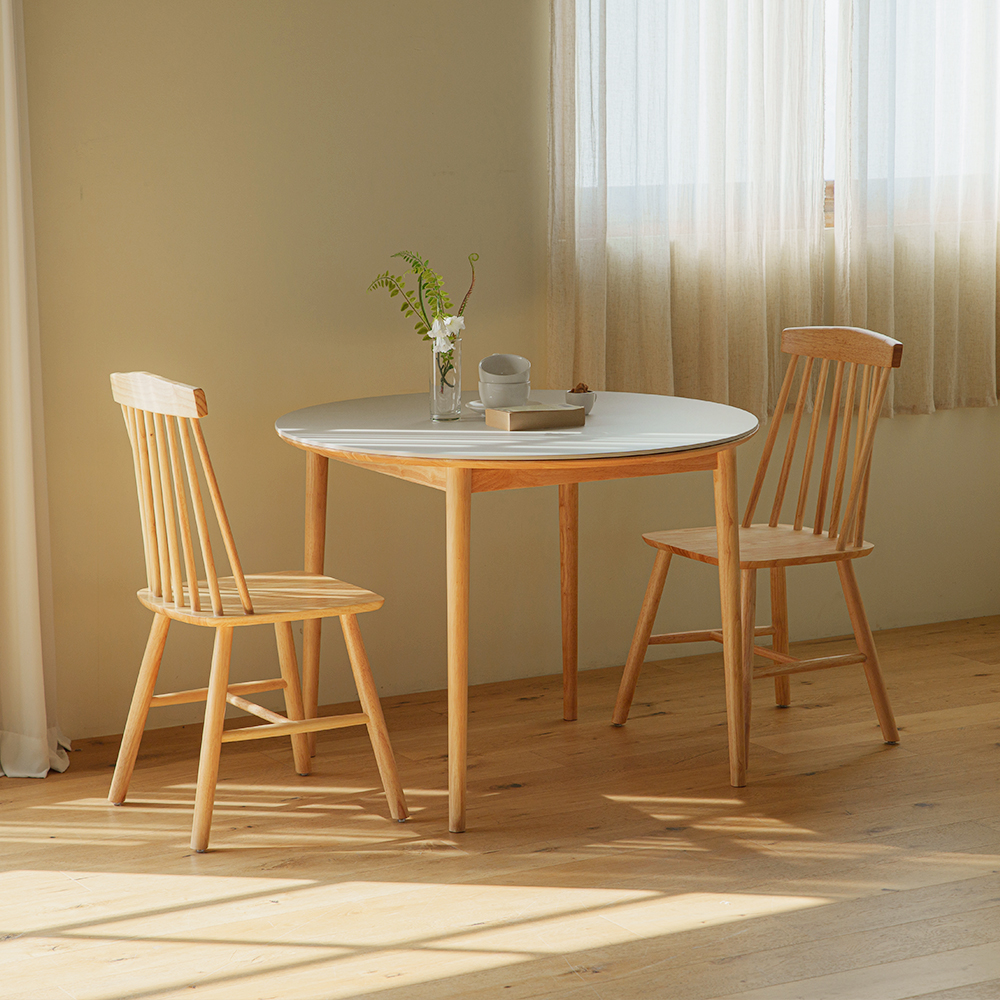 라떼 원목 원형 포세린 세라믹 테이블 1000