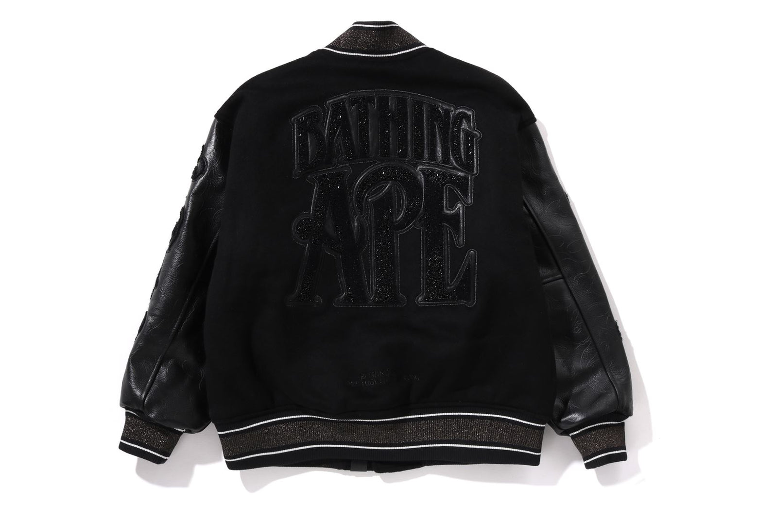 베이프 자켓 LINE CAMO MULTI LOGO WOOL VARSITY JACKET 1K80-141-301 - 상세 이미지 2