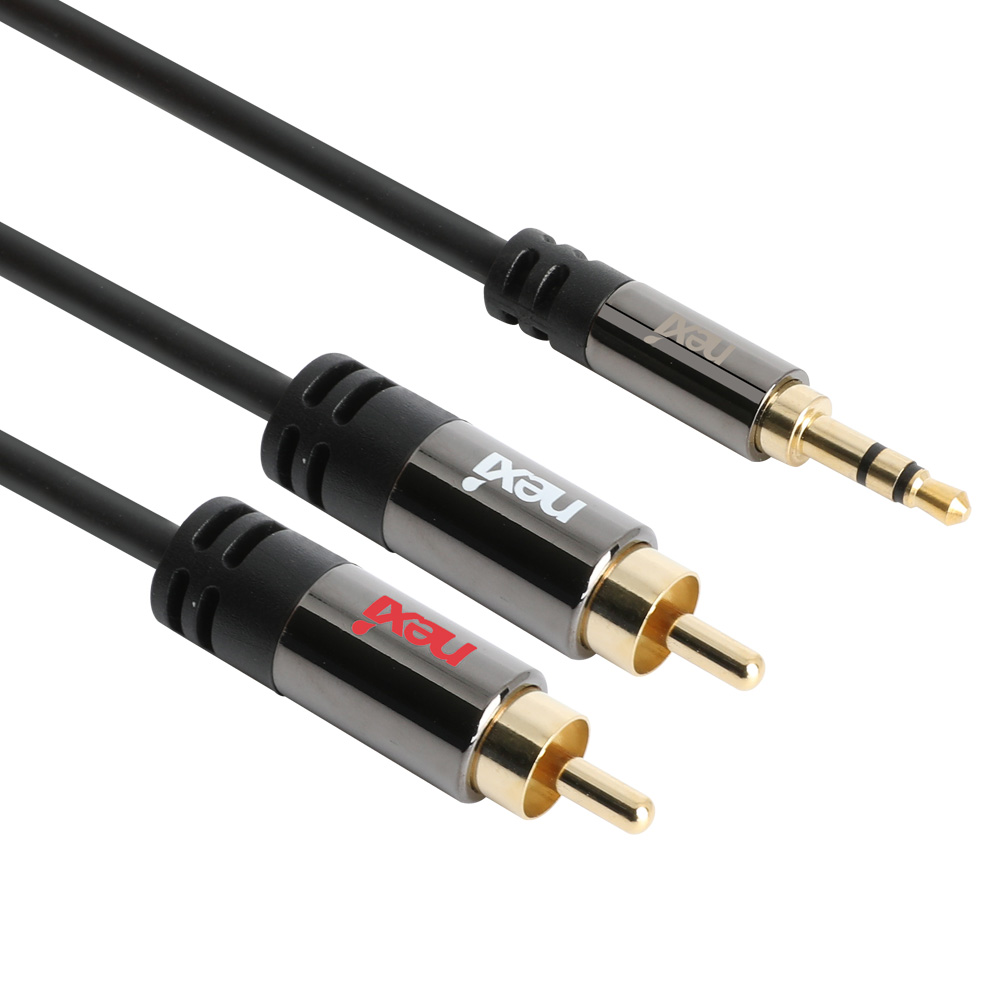 3.5mm AUX to 2RCA 케이블 스테레오 Y 스피커 앰프 연결 선 2m, 1개 - 상세 이미지 2
