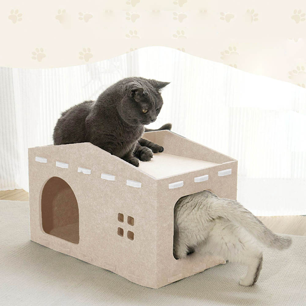 랩캣 고양이 숨숨집 스크래쳐 펠트 하우스