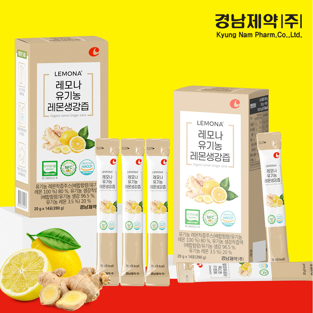 경남제약 레모나 유기농 레몬생강즙 14포, 6개 - 상세 이미지 2