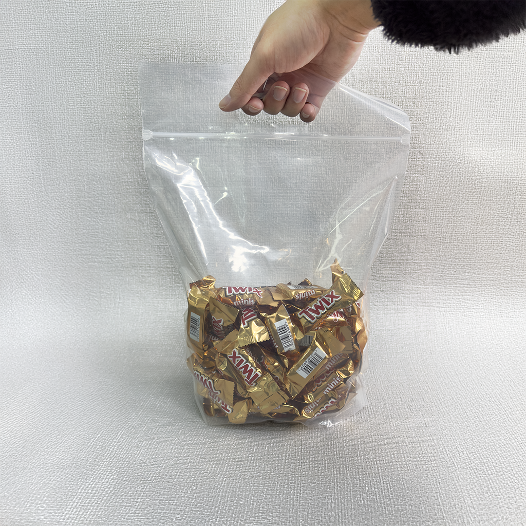 PE 지퍼백 손잡이봉투 스탠드형 15x17(M3), 50매, 1개