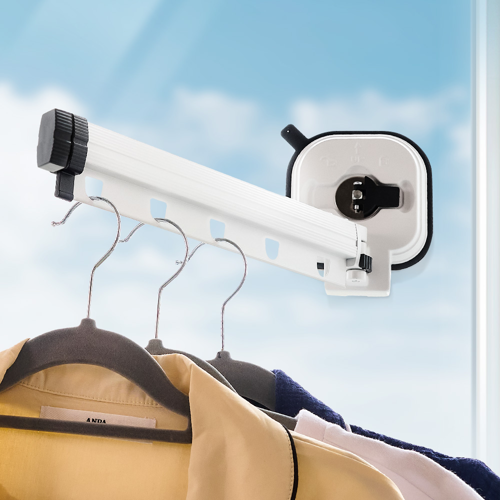 노멀라이프 흡착 접이식 건조대 창문 벽부착 미니 빨래건조대 운동화 빨래대 원룸 기숙사 2단 화이트