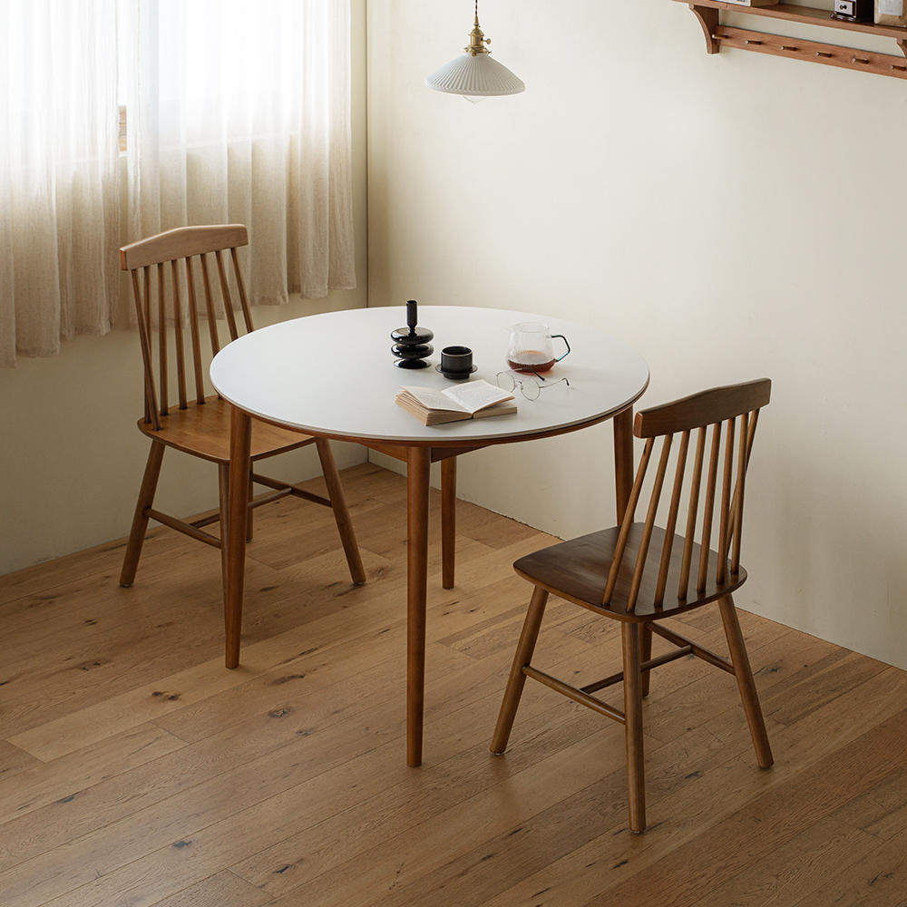 라떼 원목 원형 포세린 세라믹 테이블 1000