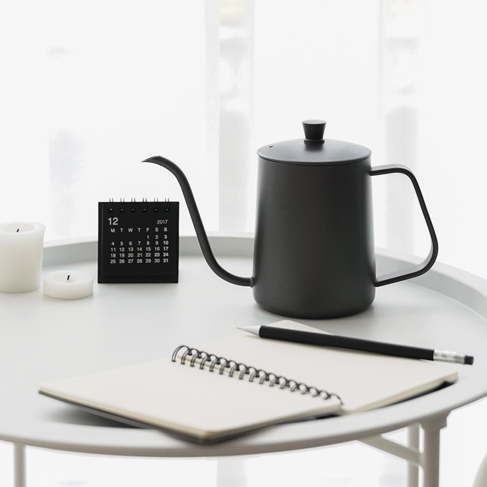 칼딘 데일리 홈 카페 핸드드립 주전자 테프론 드립포트 600ml, 블랙 이미지 7