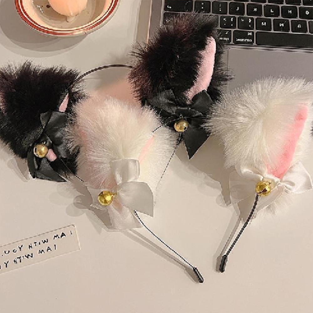 고양이 귀 머리띠 이벤트 할로윈 귀여운 섹시 방울 초커 캐릭터 동물 코스프레 세트 모양 - 상품 이미지