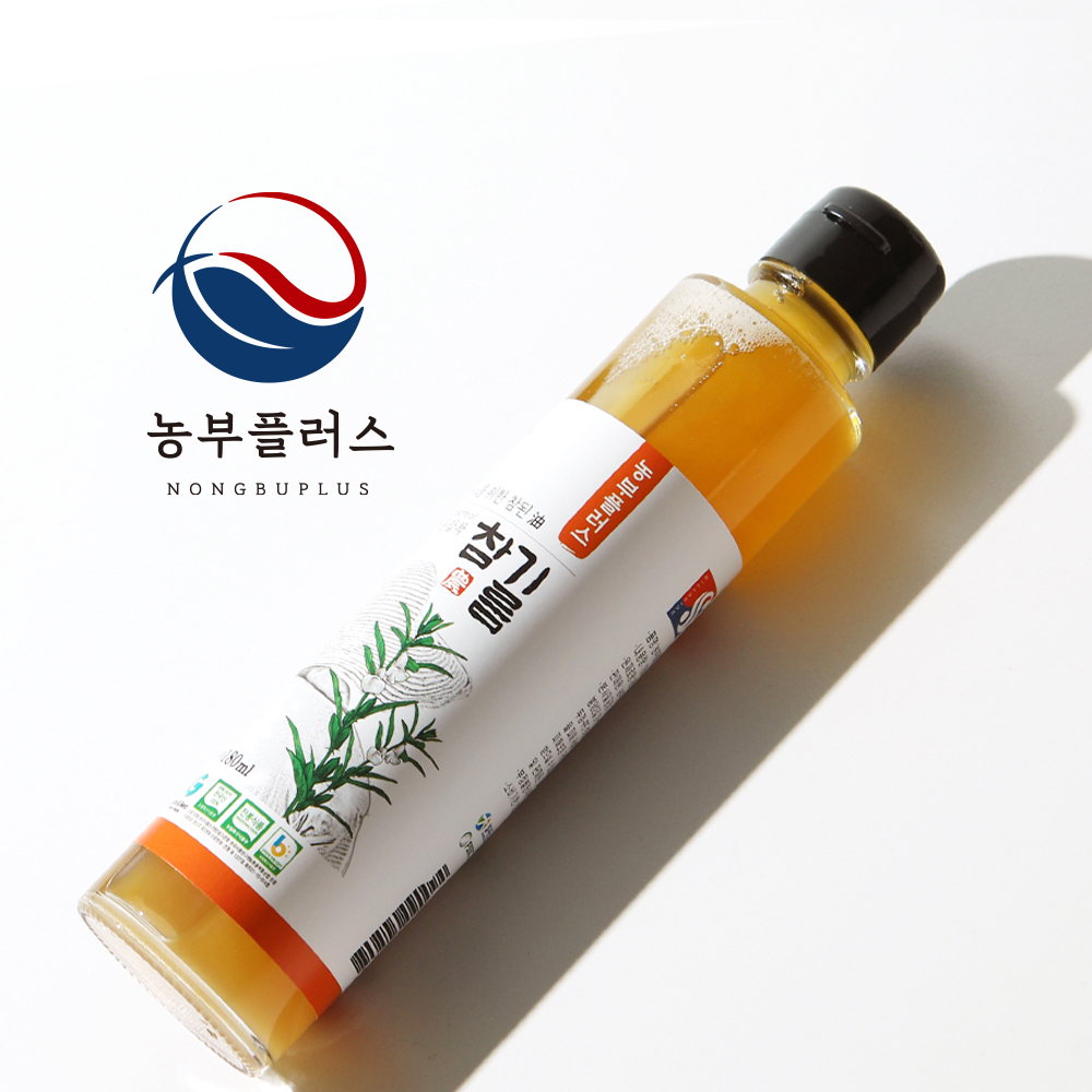 국산참기름 저온압착 참기름 180ml 농부플러스