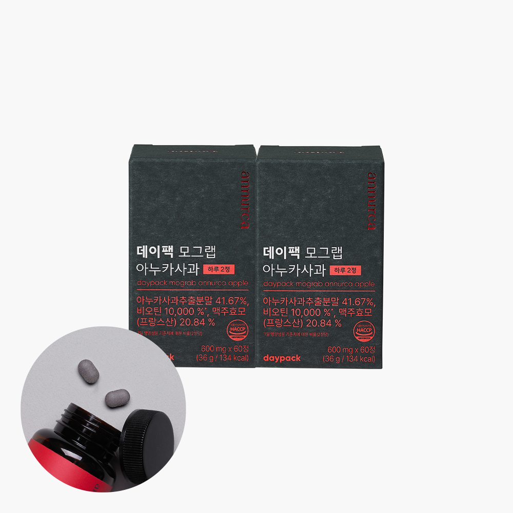 데이팩 모그랩 아누카사과 맥주효모 비오틴 10000% 60정, 2개