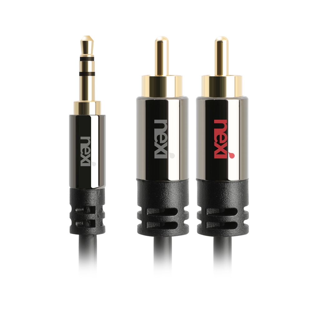 3.5mm AUX to 2RCA 케이블 스테레오 Y 스피커 앰프 연결 선 2m, 1개 - 상세 이미지 3