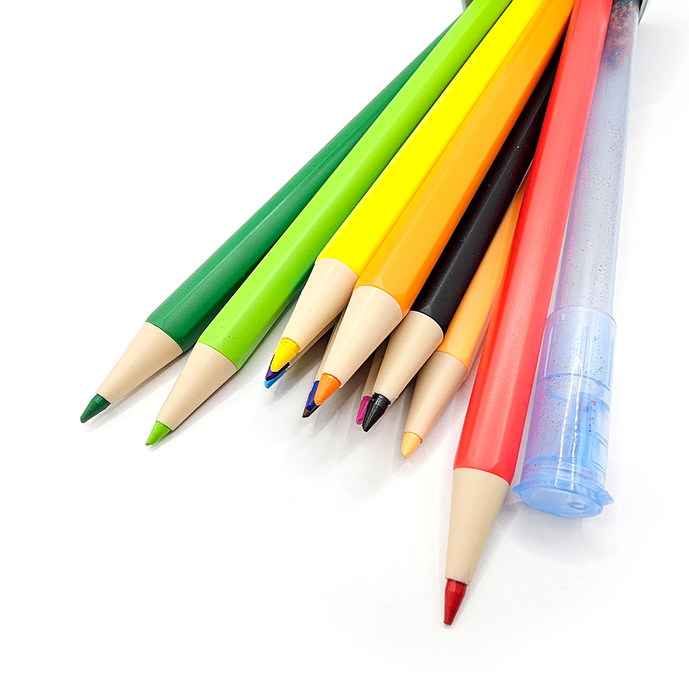 프라이밍 눌러쓰는 슬림 색연필 (색연필 + 리필심 + 전용심깎이)