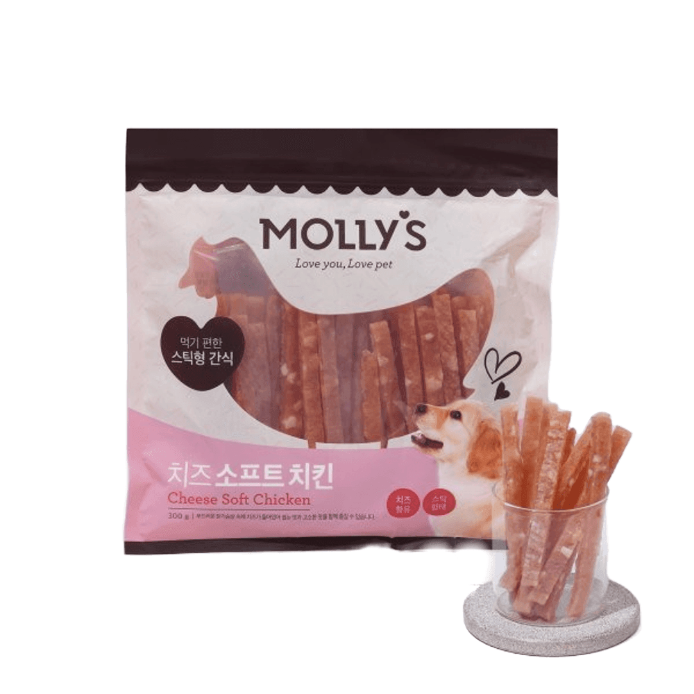 몰리스 치즈 소프트 치킨 300g 2개 강아지 간식 트릿 : 천지개벽상사