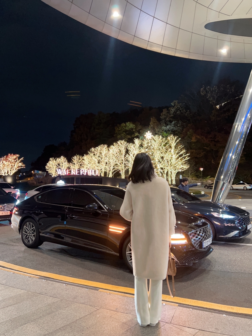 리얼 양모 시어링 / 따뜻한 골드 더플 버튼 하이넥 롱 무스탕 코트 2col 상세 이미지 75