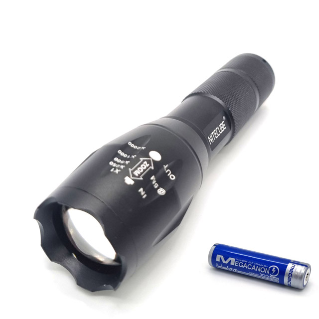 P50 건전지 겸용 손전등 C타입 충전식 LED후레쉬 줌라이트 배터리 포함 풀세트