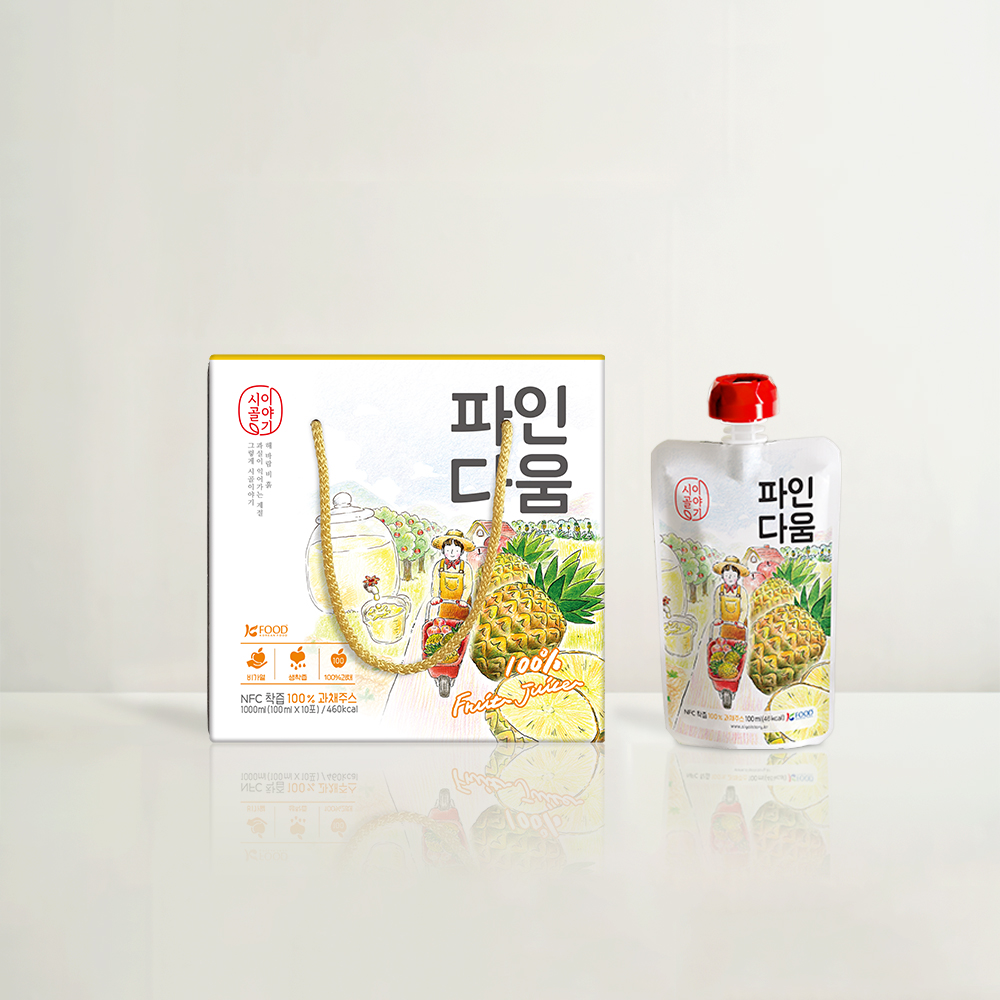 [옵션형] 파인다움 파인애플과 사과를 착즙한 과채주스 100ml  20포/10포 - 상세 이미지 2
