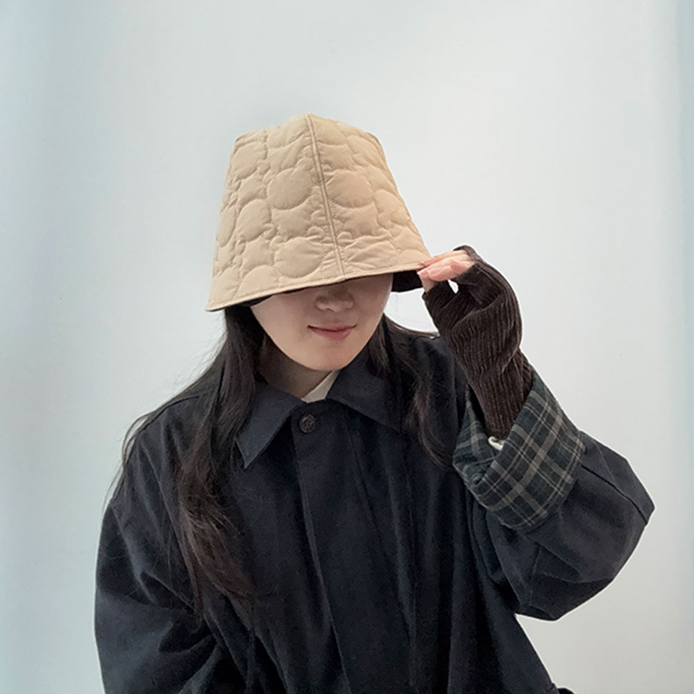 가인 시그니처 양면 누빔 보넷 버킷햇(워머 세트) - 상세 이미지 2