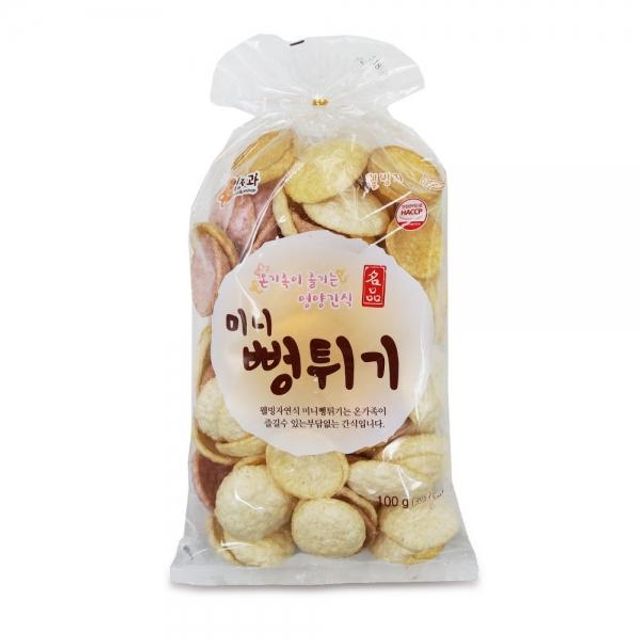 스낵 미니뻥튀기 100g 1봉 옛날과자 맥주안주 간편안주 어 : 파인포제이