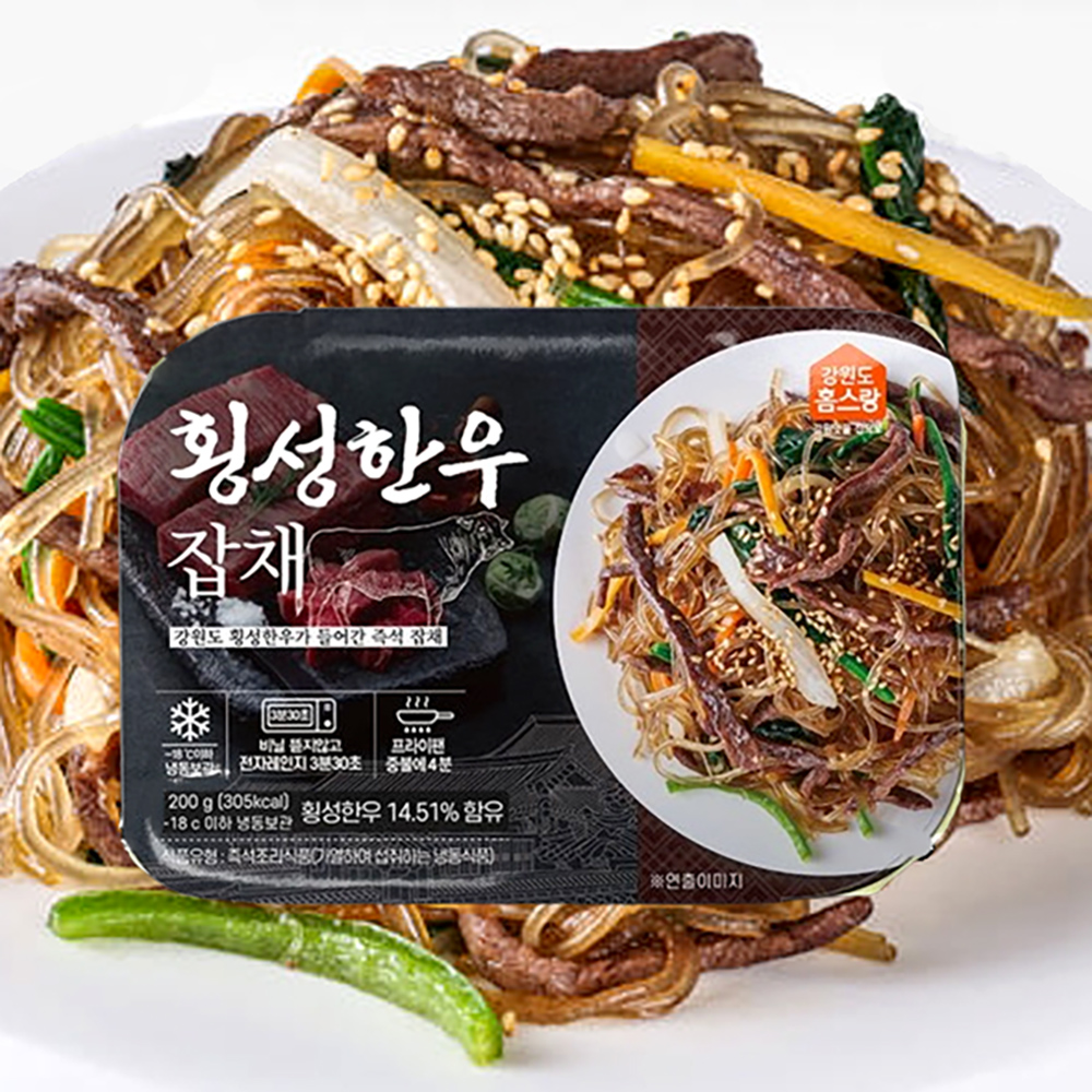 횡성 한우잡채 밀키트 3분 즉석 소고기잡채 - 상품 이미지
