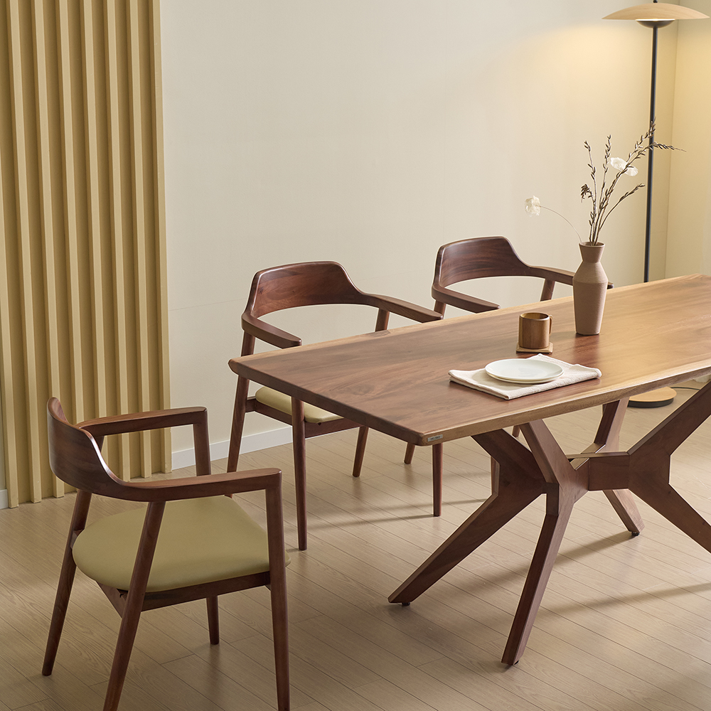 레스토X 우드슬랩 원목 카페 식탁 테이블 4인용 6인용