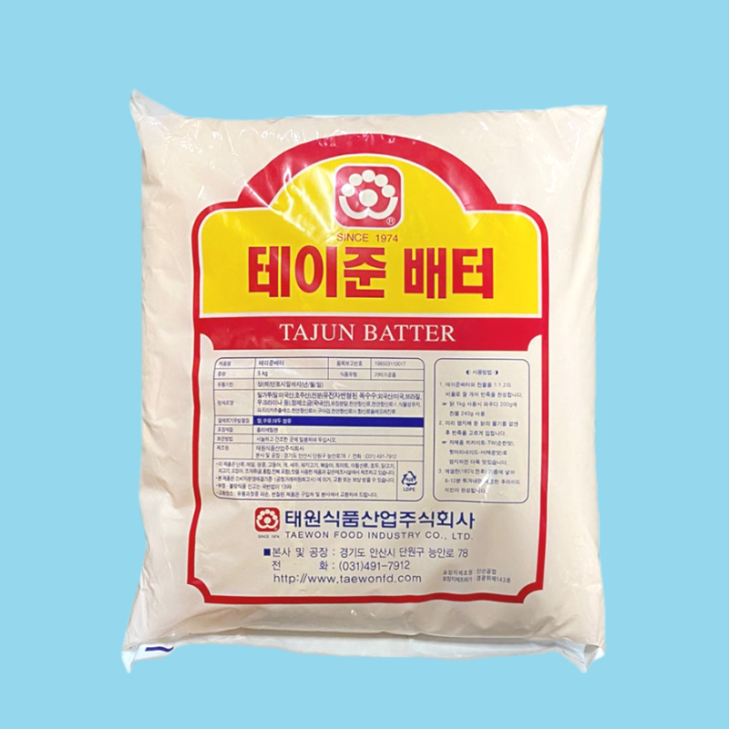 태원식품 후라이드 치킨파우더 테이준배터 5KG 매콤한맛 - 상품 이미지