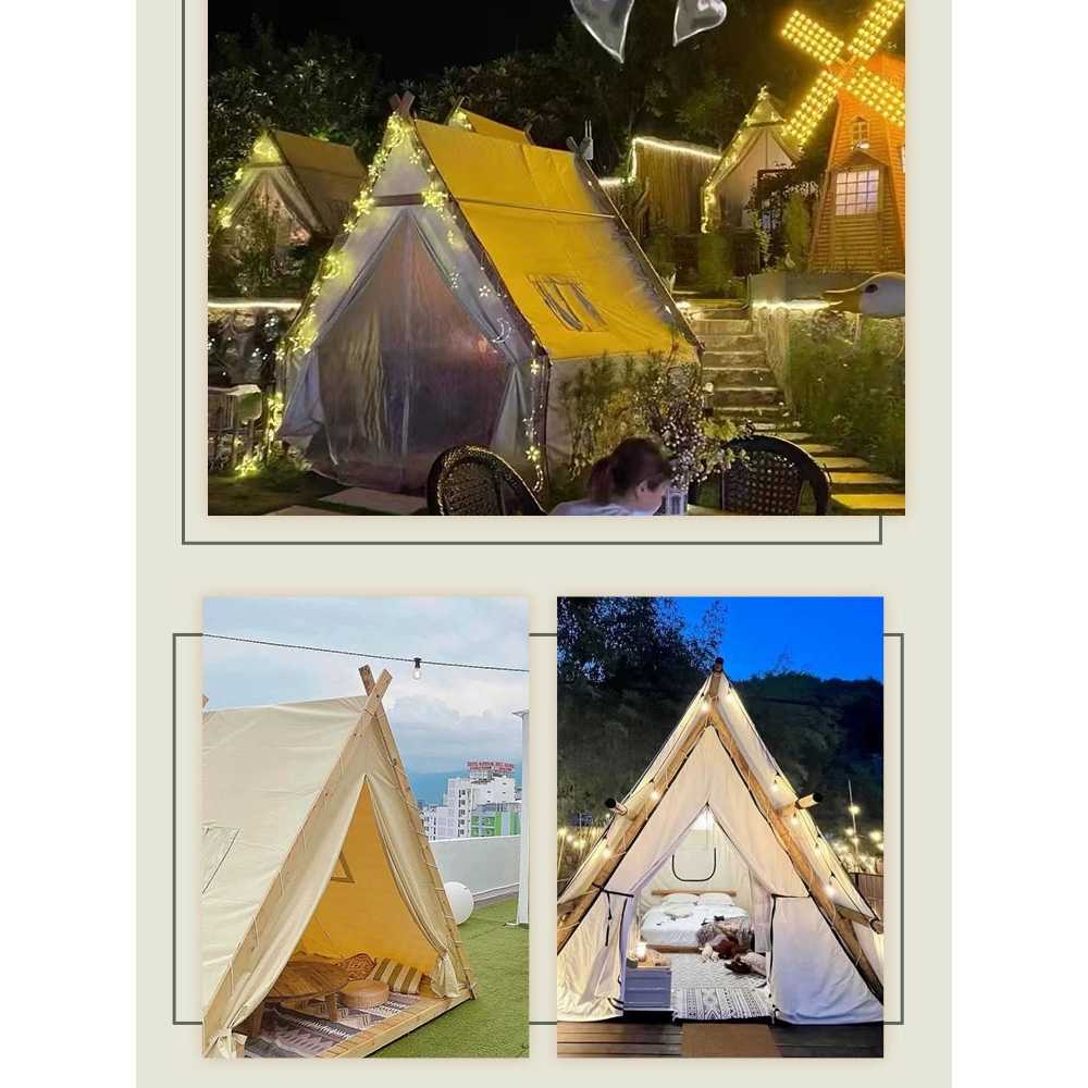 방갈로 텐트 삼각 인디언 글램핑 카페 야외 오두막 2X2 - 상세 이미지 3