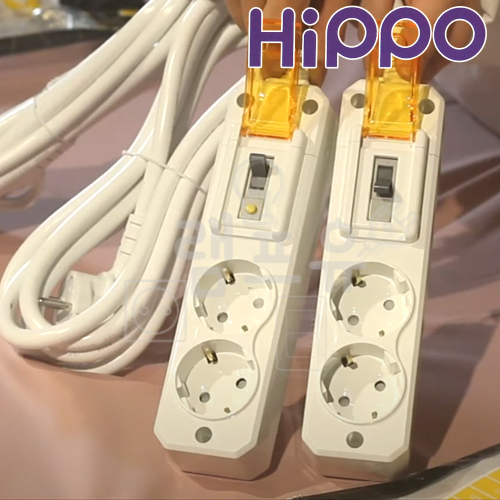 히포 4000W 고용량 멀티탭 2구 1.5m 누전차단 고전력 배선 냉장고 인덕션 건조 국산 - 상품 이미지