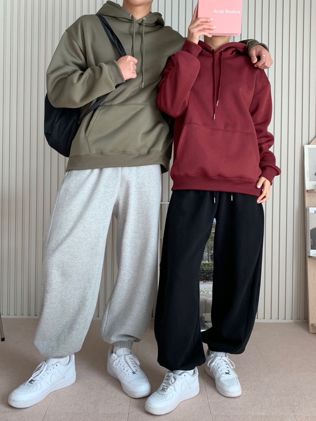 마코 후드티 기모 맨투맨 후드집업 오버핏 커플 빅사이즈 겨울 티셔츠 여성 남성 무지 긴팔 - 상세 이미지 5