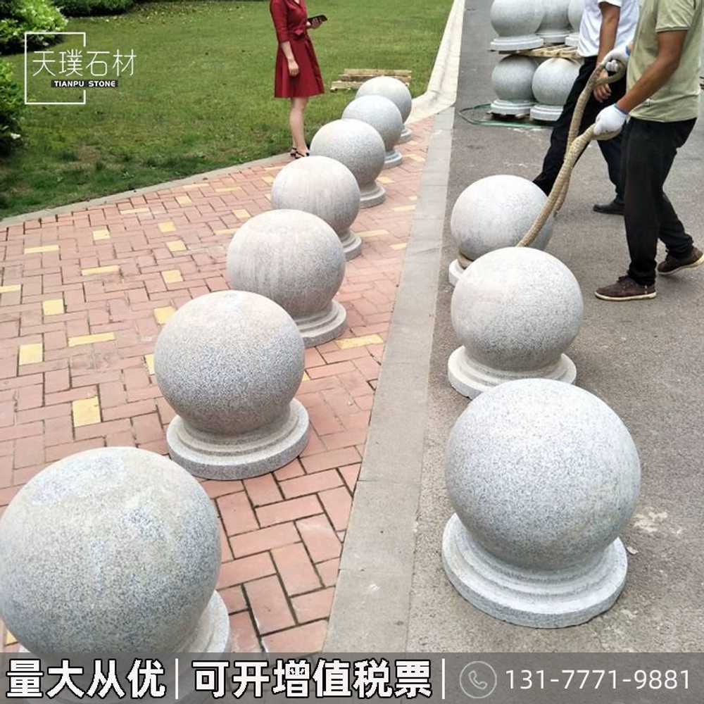 석재 볼라드 원형 스톤 바리게이트 충돌방지 진입금지 - 상세 이미지 3