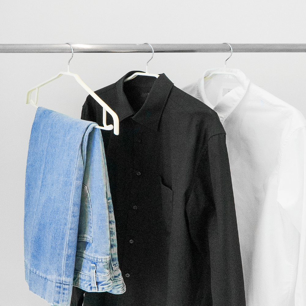 에이비박스 논슬립 어깨뿔방지 셔츠 옷걸이 멀티 (25+5 행사중) 블랙(긴고리), 25개