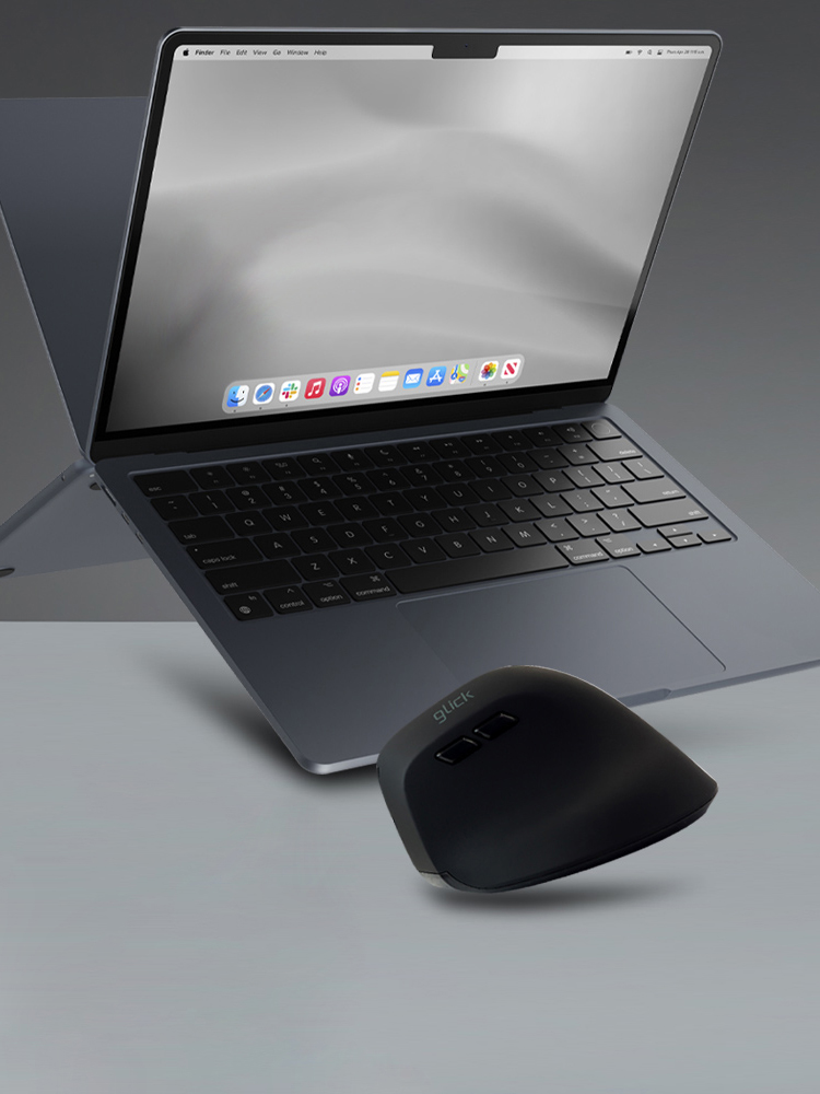 지클릭커 오피스프로 버티컬 OP70 인체공학 블루투스 무선 무소음 마우스  블랙