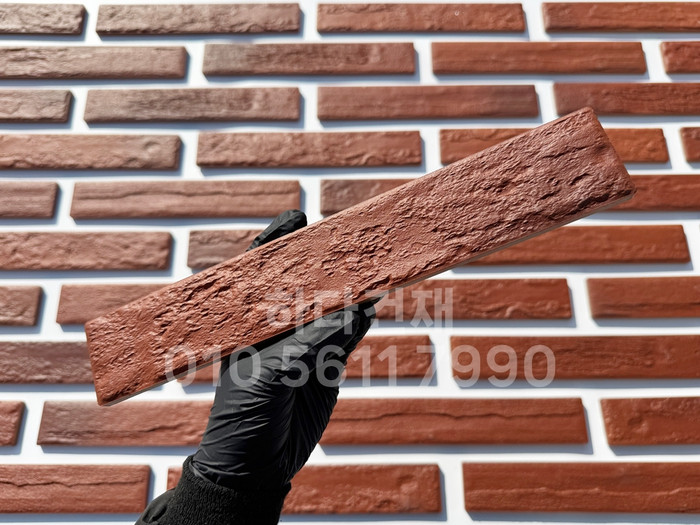 세라믹 고벽돌타일 300x50x9.2T 심플레드 / 하다건재 세라믹타일