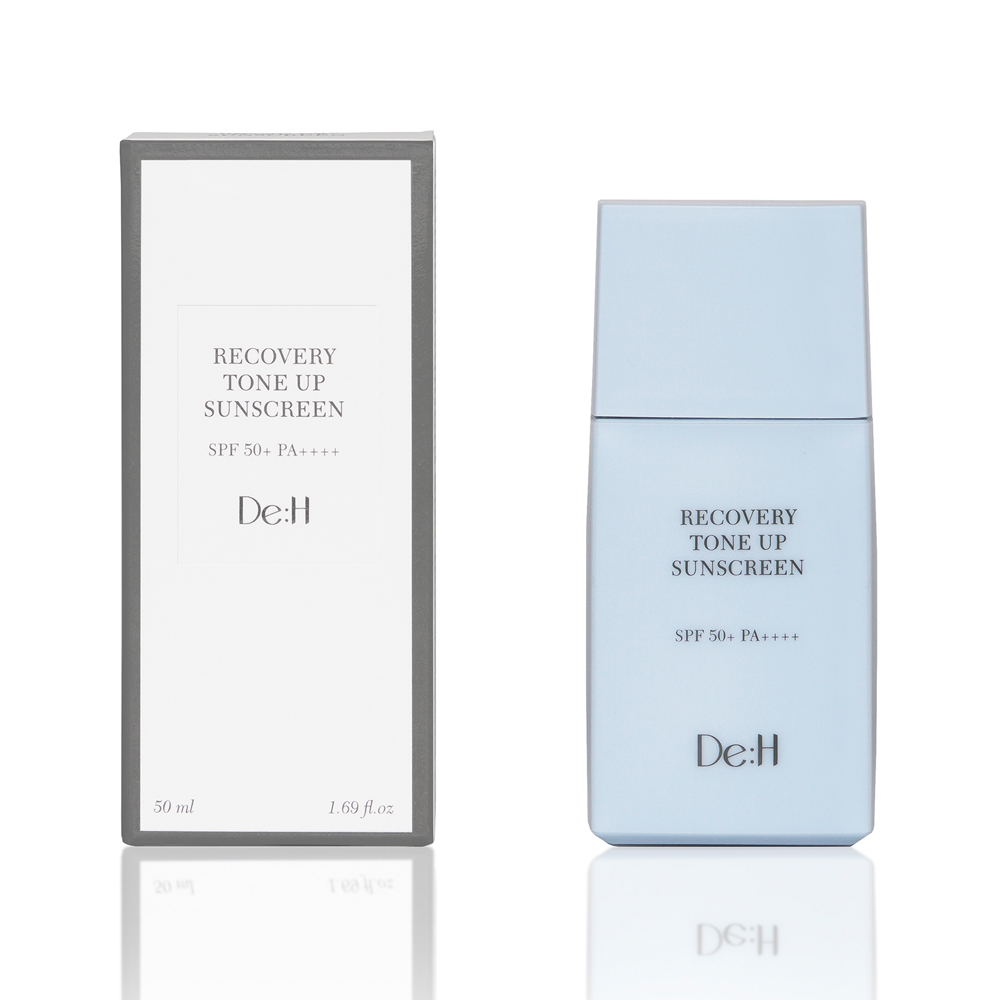 [도착보장] 디에이치 리커버리 톤업 선스크린 (메베 하늘색 피부과 비건 선크림) 50ml, 1개