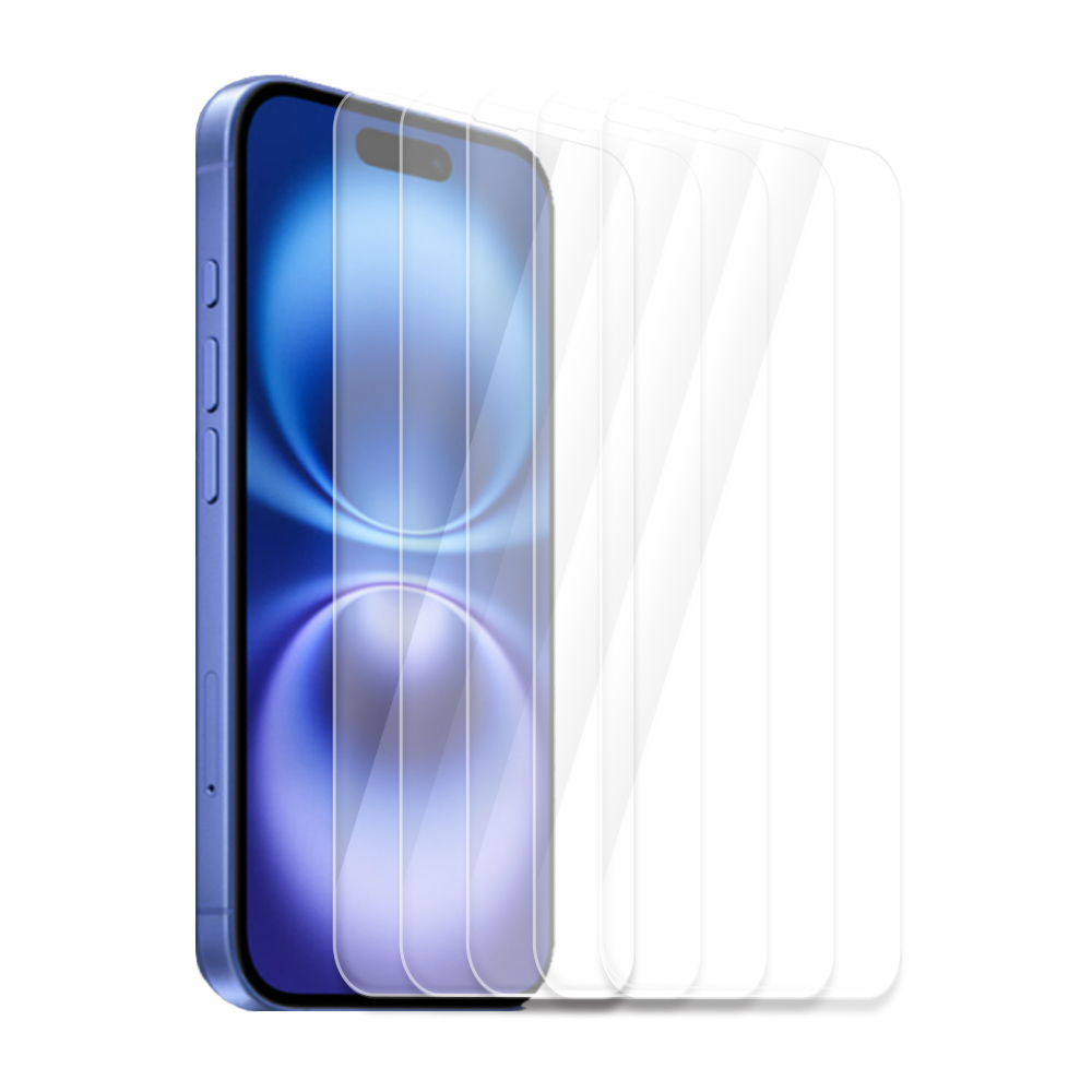 글라스 강화유리필름 아이폰16, 5매입 - 상품 이미지