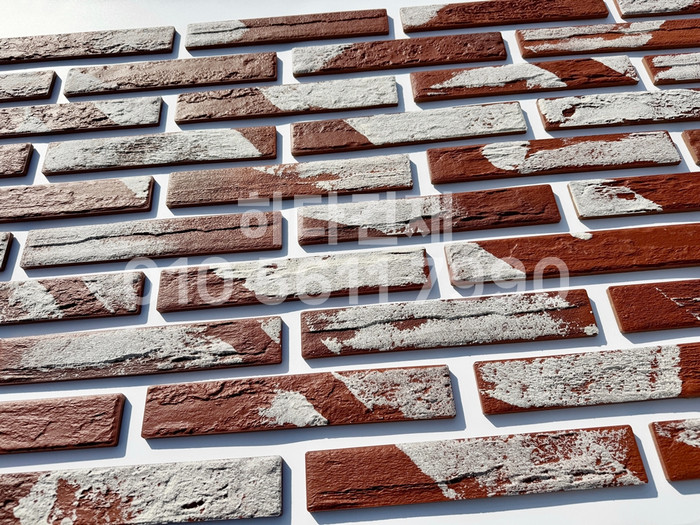 세라믹 고벽돌타일 300x50x9.2T 빈티지레드 / 하다건재 세라믹타일