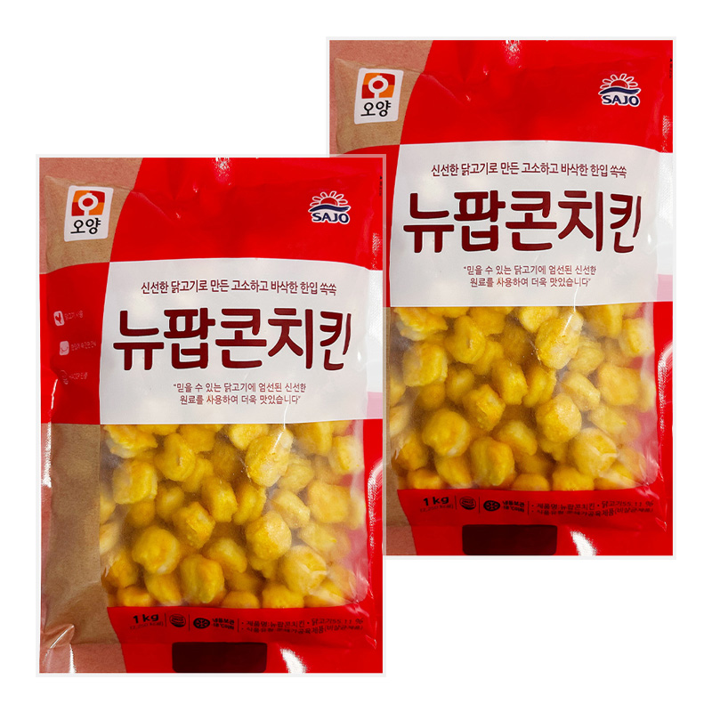 사조오양 팝콘 치킨 1kg 2개 : 푸드뱅크주식회사