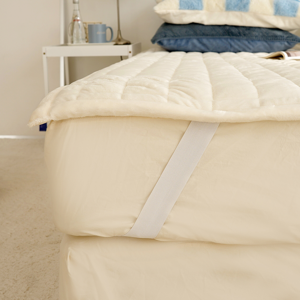 도톰한 겨울침대 패드 장모극세사 5미리 아크네 패드 수퍼싱글 SS