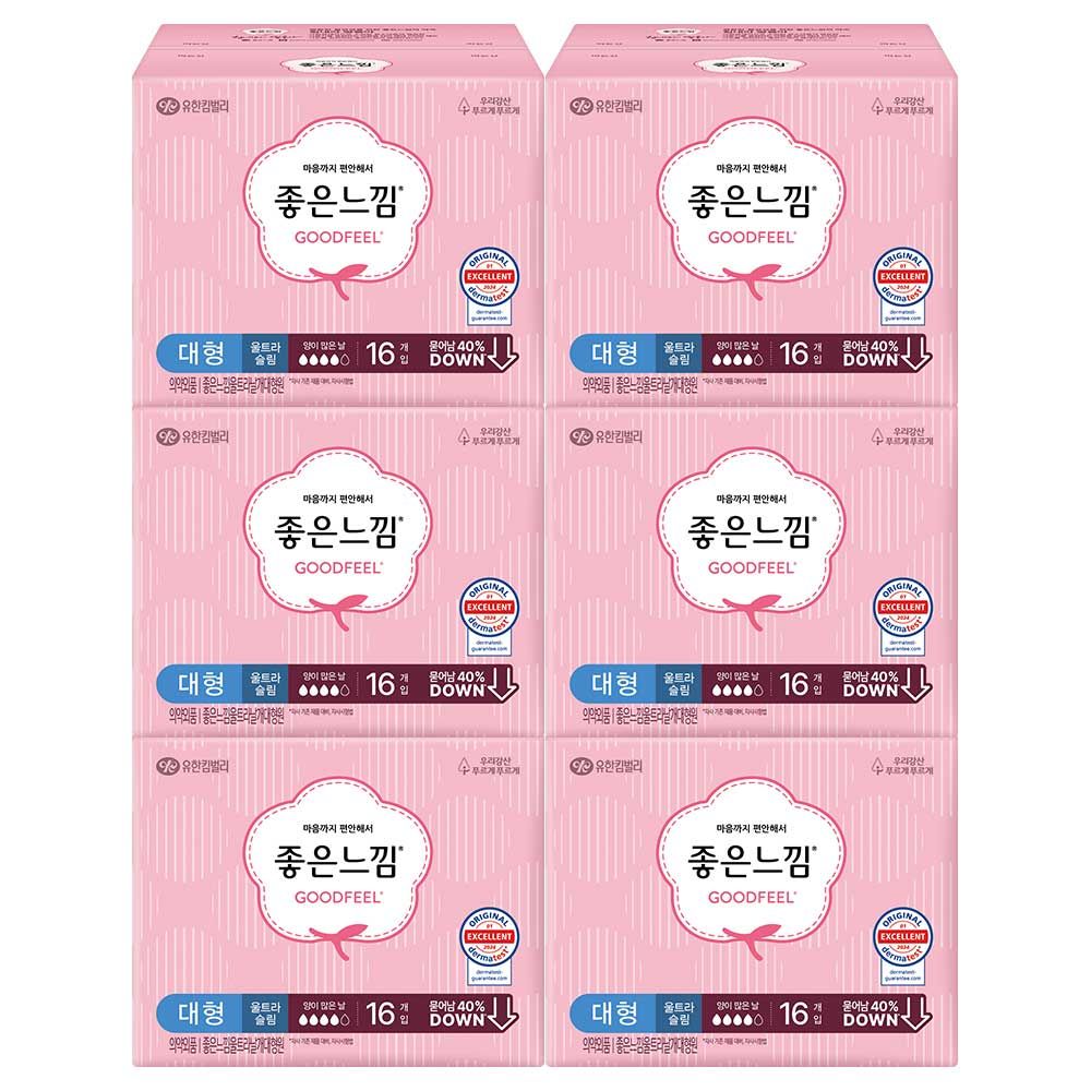 좋은느낌 오리지널 울날대 16PX6팩 - 상품 이미지