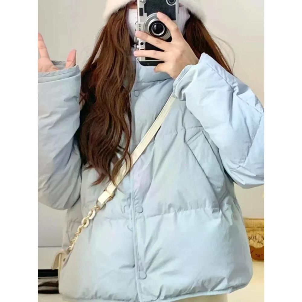 무료반품 숏패팅 작은 다운 코튼 코트 여성 루즈 피트 오버 사이즈 자켓 겨울 신착 아웃웨어 베이지화이트 S